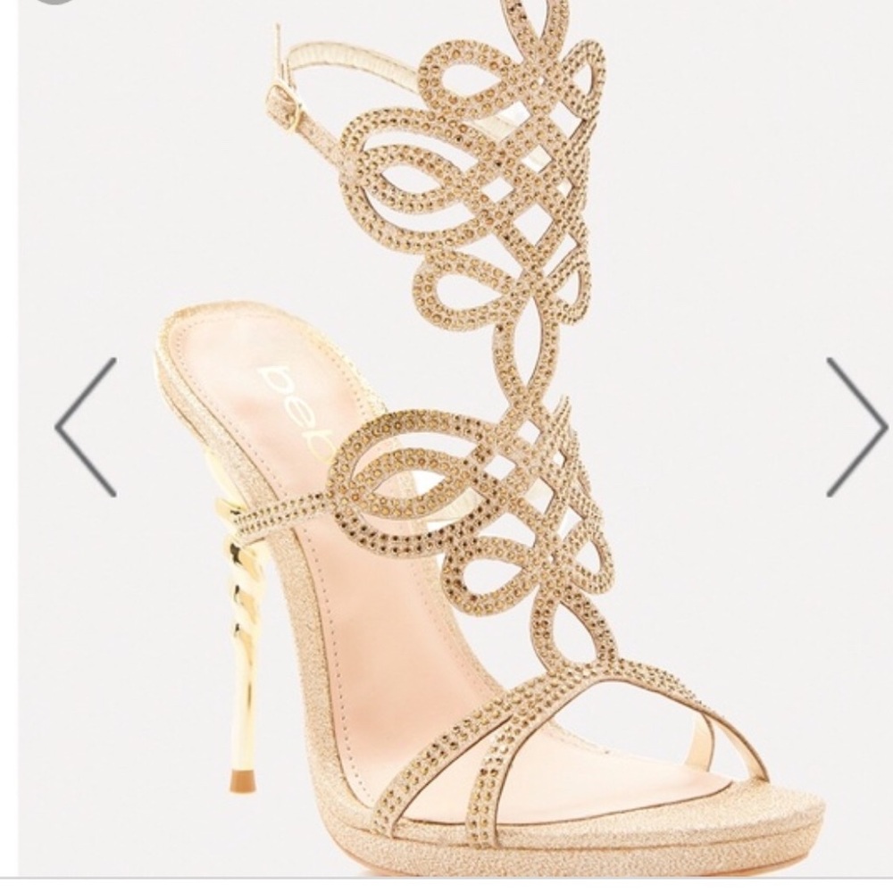 BEBE Deljah Twisted Stiletto heel sandals